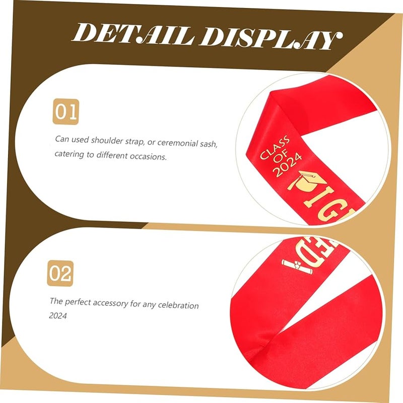 Satin Graduation Sash Elegant Celebratory Accessory for Class of Photos and Lasting Memories - Image 3